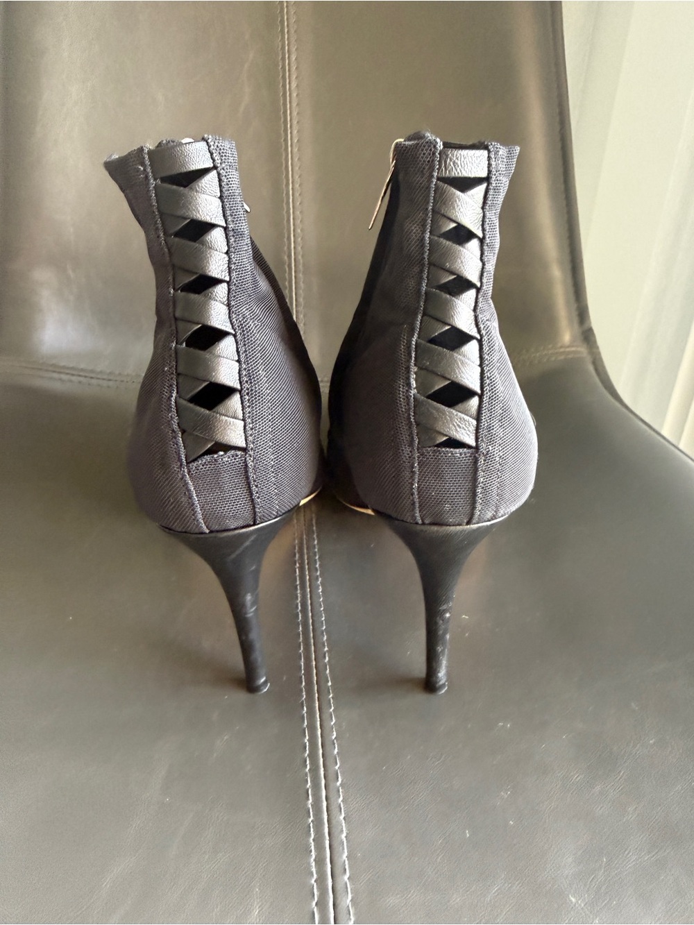 Gorgeous Jimmy Choo Driana peep toe mesh booties.
